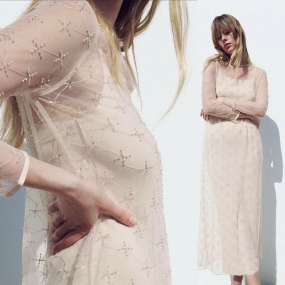Zara ethereal beaded dress - NWT, size S/M